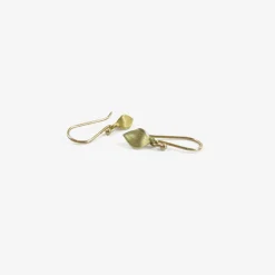 18k buckwheat groat earrings