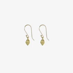 18k buckwheat groat earrings