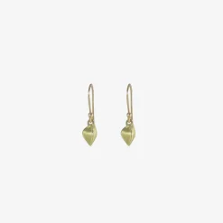 18k buckwheat groat earrings