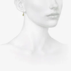 18k buckwheat groat earrings