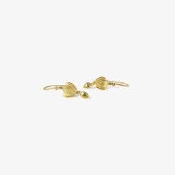 18k buckwheat with seed earrings