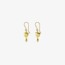 18k buckwheat with seed earrings