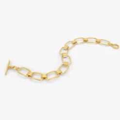 22k chiclet link bracelet