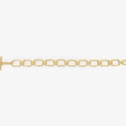 22k chiclet link bracelet
