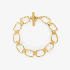 22k chiclet link bracelet