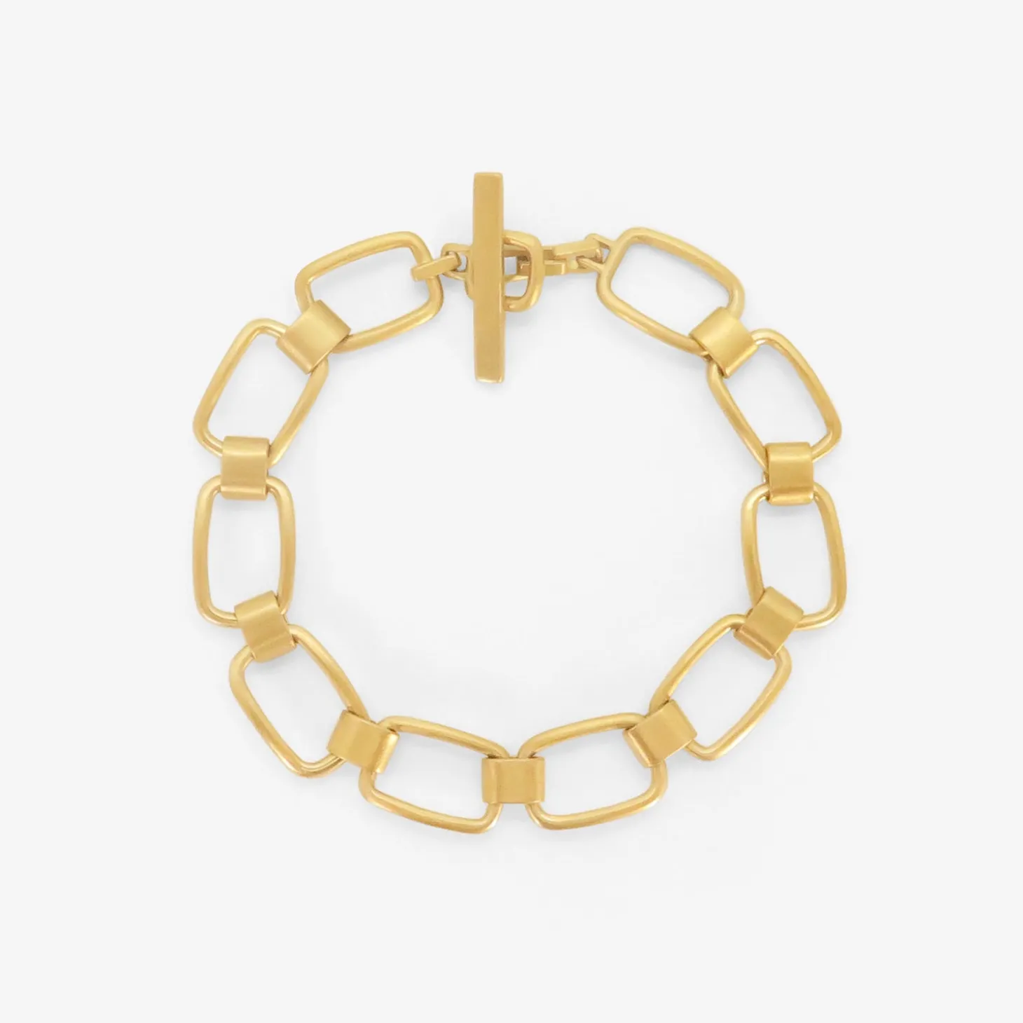 22k chiclet link bracelet