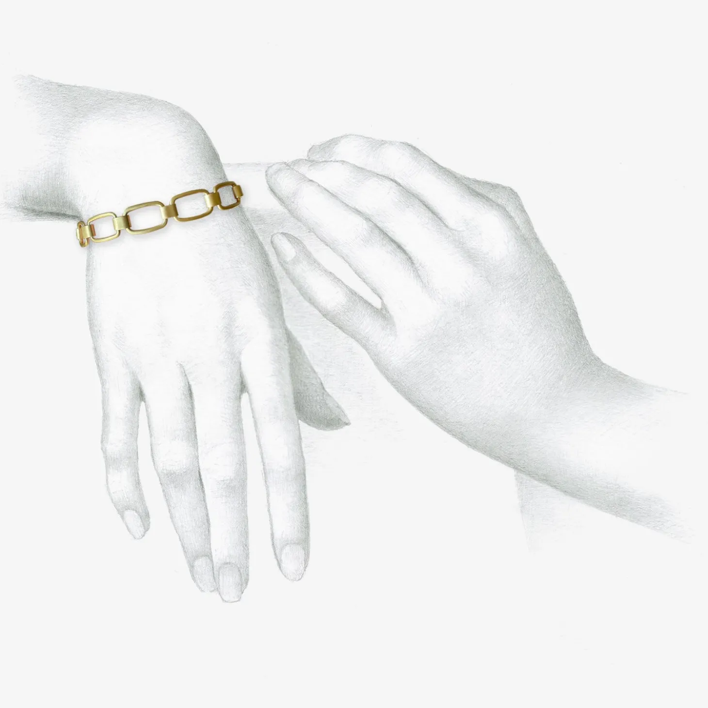 22k chiclet link bracelet
