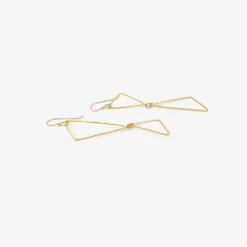 22k double triangle earrings