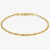 22k duo loop-in-loop chain bracelet with fibula clasp