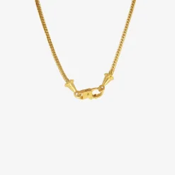 22k duo loop-in-loop chain bracelet with fibula clasp