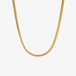 22k duo loop-in-loop chain bracelet with fibula clasp