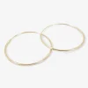 14k endless sliver hewn hoops