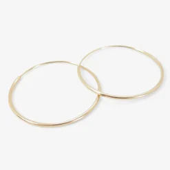 14k endless sliver hewn hoops