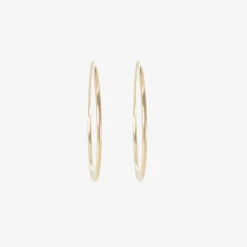 14k endless sliver hewn hoops