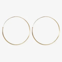 14k endless sliver hewn hoops