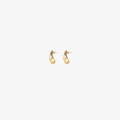 14k extra-large hewn teardrop earrings on posts