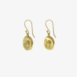 18k eye earrings