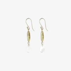 18k eye earrings with crystal drops