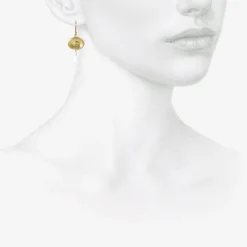 18k eye earrings with crystal drops
