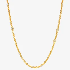 18k fairy chain necklace with antique diamonds, 2.21ct