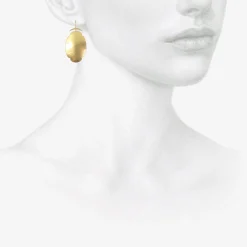 18k giant oval scallop earrings