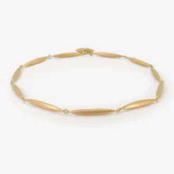 24k gold plated rice necklace