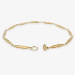 24k gold plated rice necklace