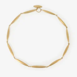 24k gold plated rice necklace
