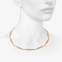 24k gold plated rice necklace