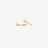 18k golden double seed earrings on posts