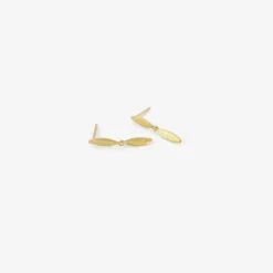 18k golden double seed earrings on posts