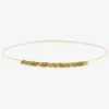 18k golden leaf arc necklace
