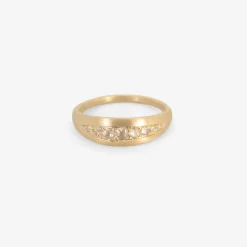14k graduated band with graduating rose-cut diamonds, .15ct