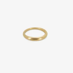 14k graduated half-round band