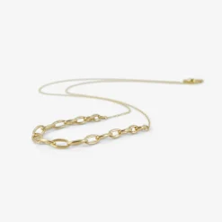 14k graduating chain link necklace