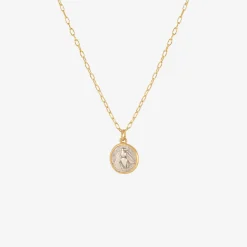 22k greek bee/stag ancient coin pendant, 202-195 bc