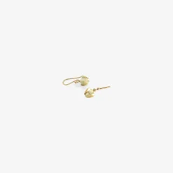 14k green gold buckwheat earrings