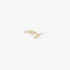 14k green gold buckwheat with seed earrings