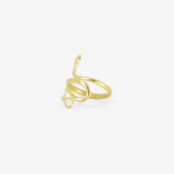 14k green gold large snake ring