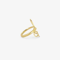 14k green gold large snake ring