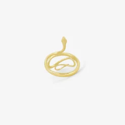 14k green gold large snake ring