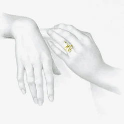14k green gold large snake ring