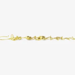 18k green gold plated olive branch bracelet