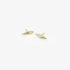 14k green gold small slug studs