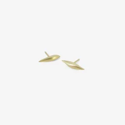 14k green gold small slug studs