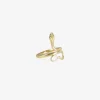 14k green gold small snake ring