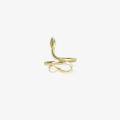 14k green gold small snake ring