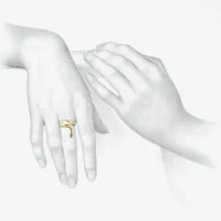 14k green gold small snake ring