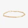 14k heavyweight fob chain bracelet with diamond rondelles, .25ct