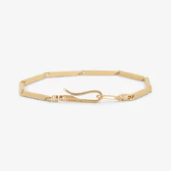 14k heavyweight fob chain bracelet with diamond rondelles, .25ct